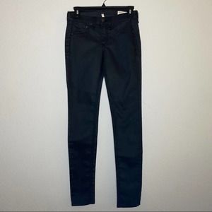 Rag & Bone Black Jean Coated Legging in Shoreditch